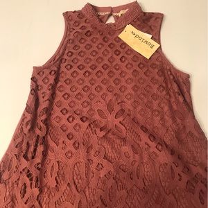 Rewind new with tags lace high neck tank top